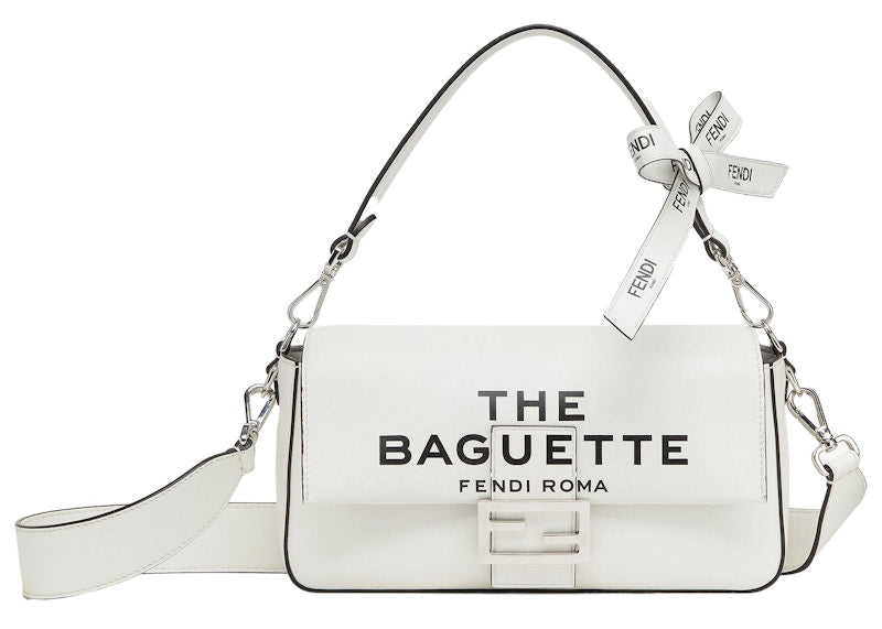 Fendi by Marc Jacobs Baguette White Leather Bag
