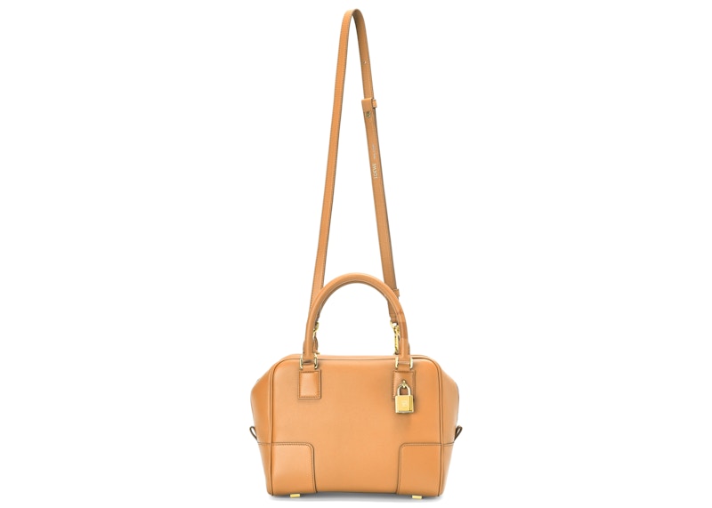 LOEWE Amazona 19 Square Bag in Nappa Calfskin Warm Desert