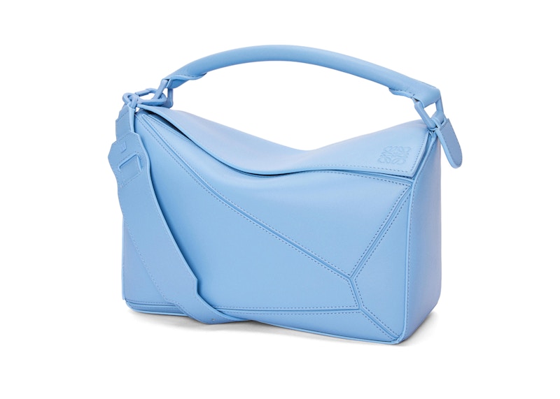 LOEWE Puzzle Bag In Satin Calfskin Olympic Blue
