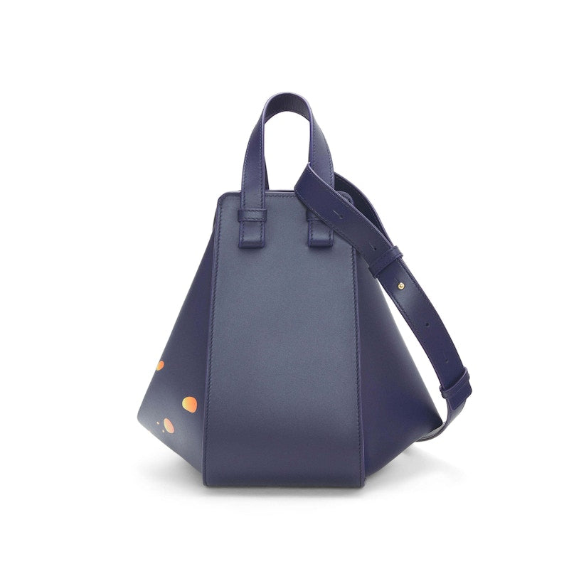 LOEWE x Howls Magical Sky Small Hammock Bag In Satin Calfskin Marine