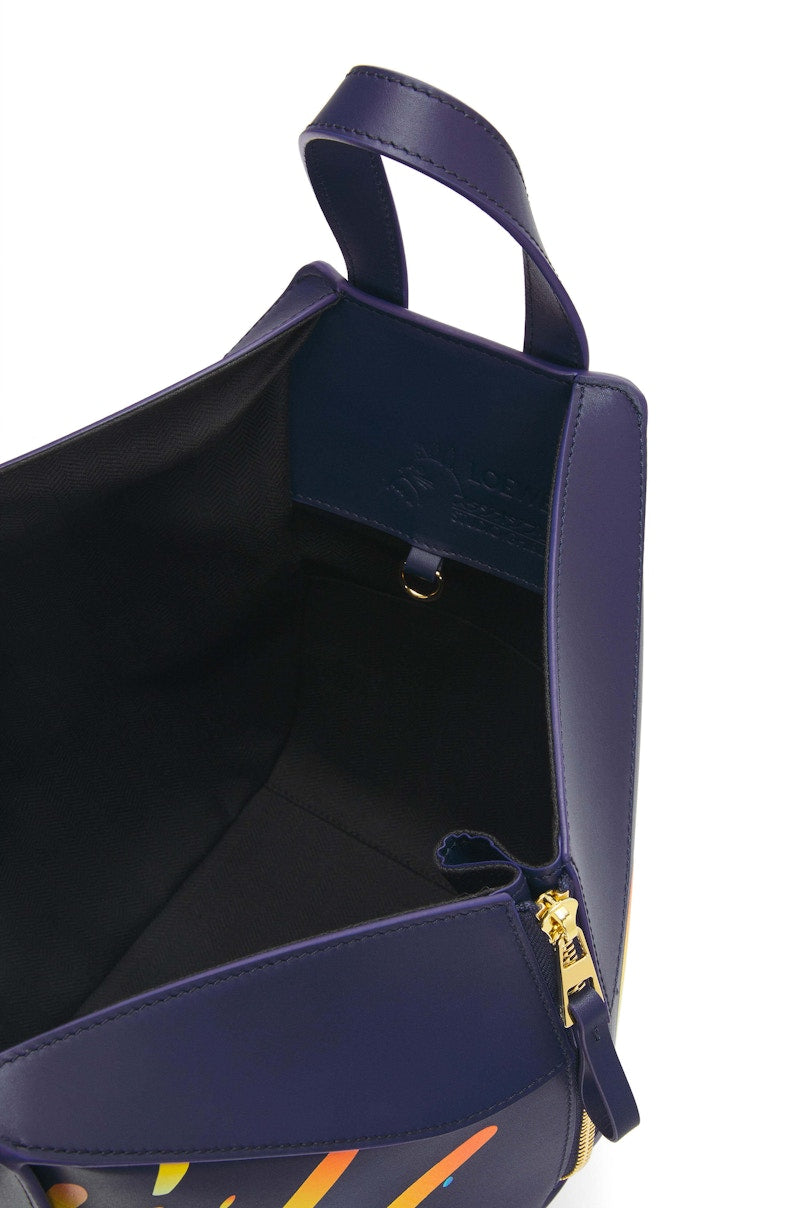 LOEWE x Howls Magical Sky Small Hammock Bag In Satin Calfskin Marine