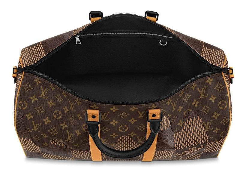 Louis Vuitton x Nigo Keepall Bandouliere Damier Ebene Giant 50 Brown