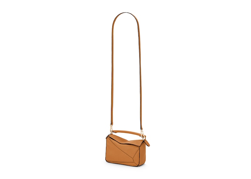 LOEWE Mini Puzzle Bag In Soft Grained Calfskin Light Caramel