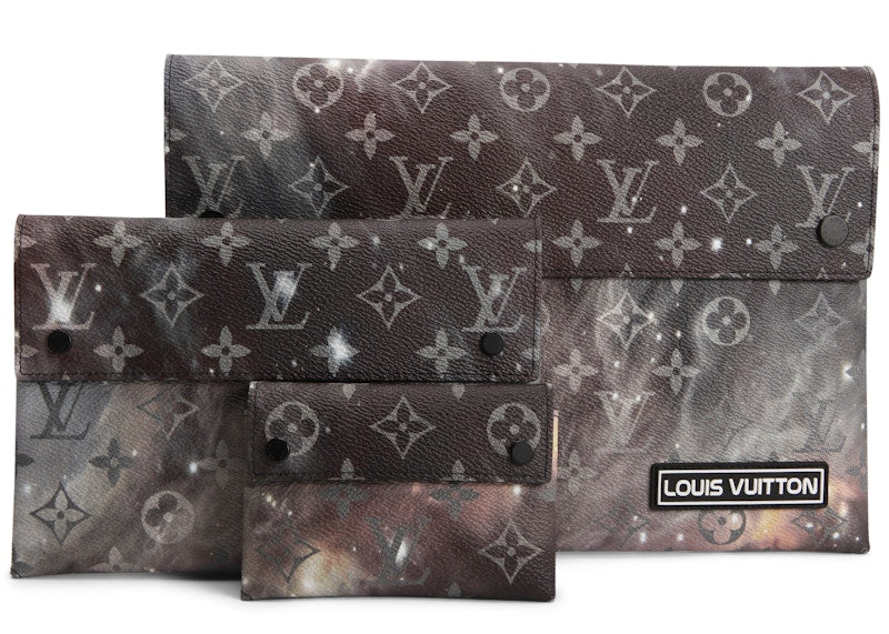 Louis Vuitton Alpha Triple Pochette Monogram Galaxy Black Multicolor