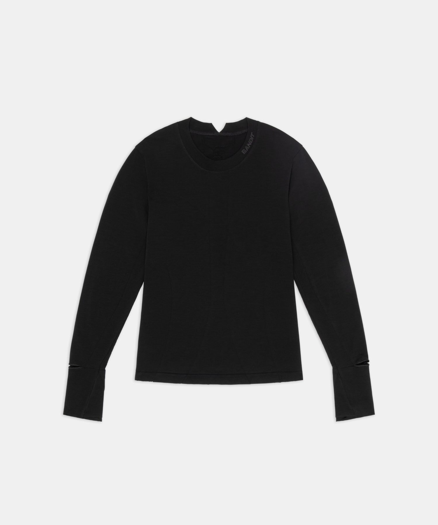 Bandit Womens Seamless Wool Blend Long Sleeve Black