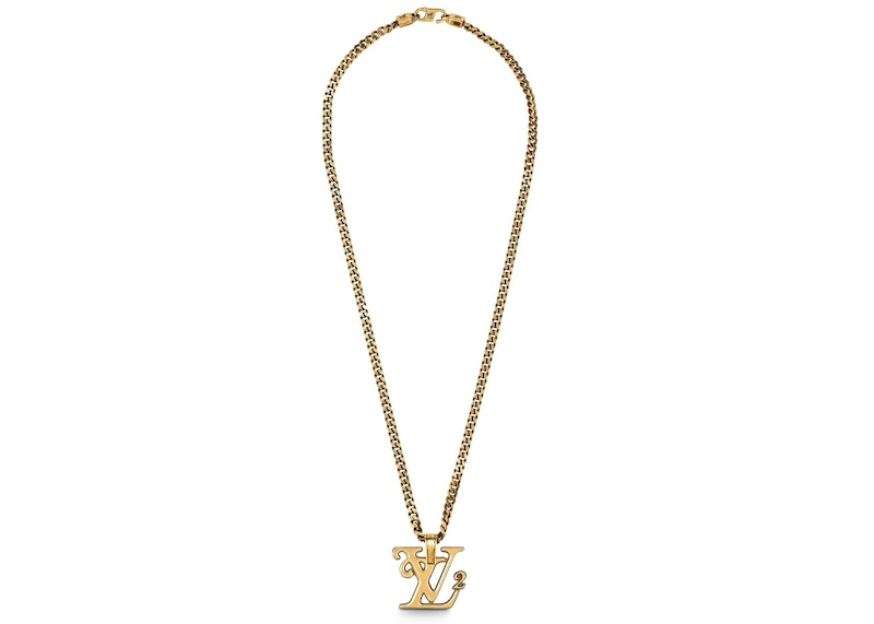 Louis Vuitton x Nigo Squared Necklace Gold