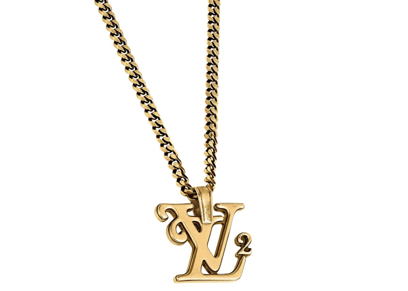 Louis Vuitton x Nigo Squared Necklace Gold