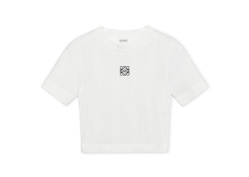 LOEWE Women's Cotton Cropped Top White
