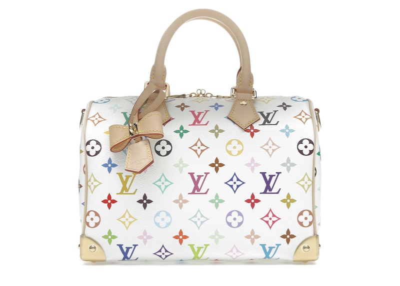 Louis Vuitton x Takashi Murakami Speedy Bandouliere 25 White Multicolored