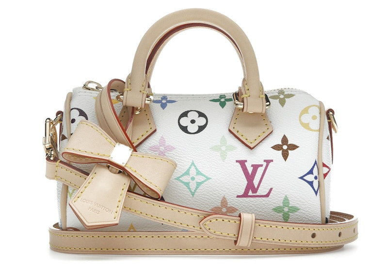 Louis Vuitton x Takashi Murakami Nano Speedy White Multicolored