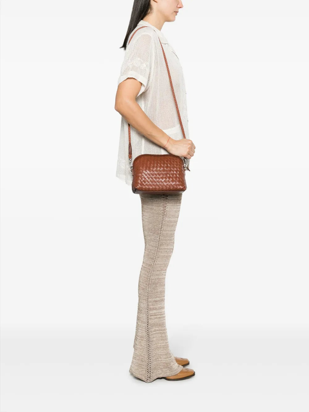 Chunky Fellini leather shoulder bag