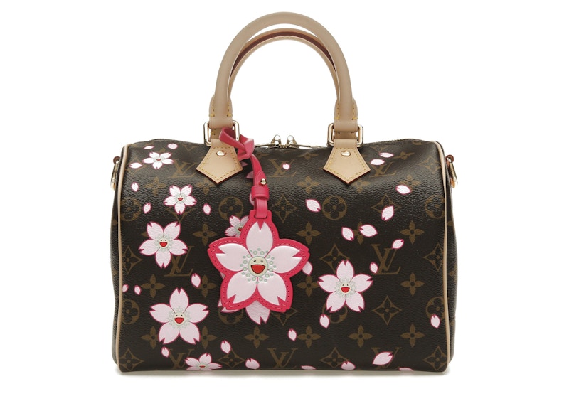 Louis Vuitton x Takashi Murakami Cherry Blossom Speedy Bandouliere 25 Sakura Brown