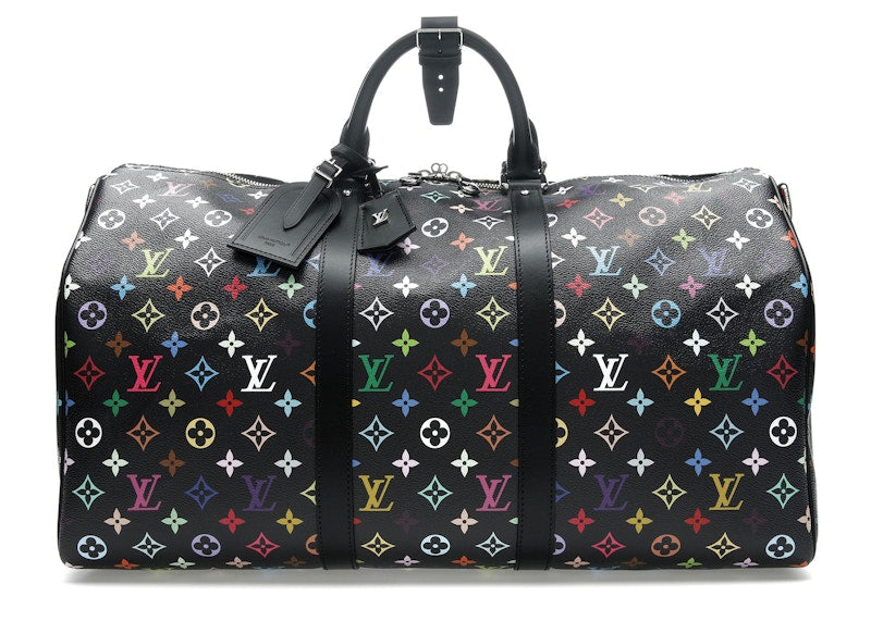 Louis Vuitton x Takashi Murakami Keepall Bandouliere 50 Black Multicolored