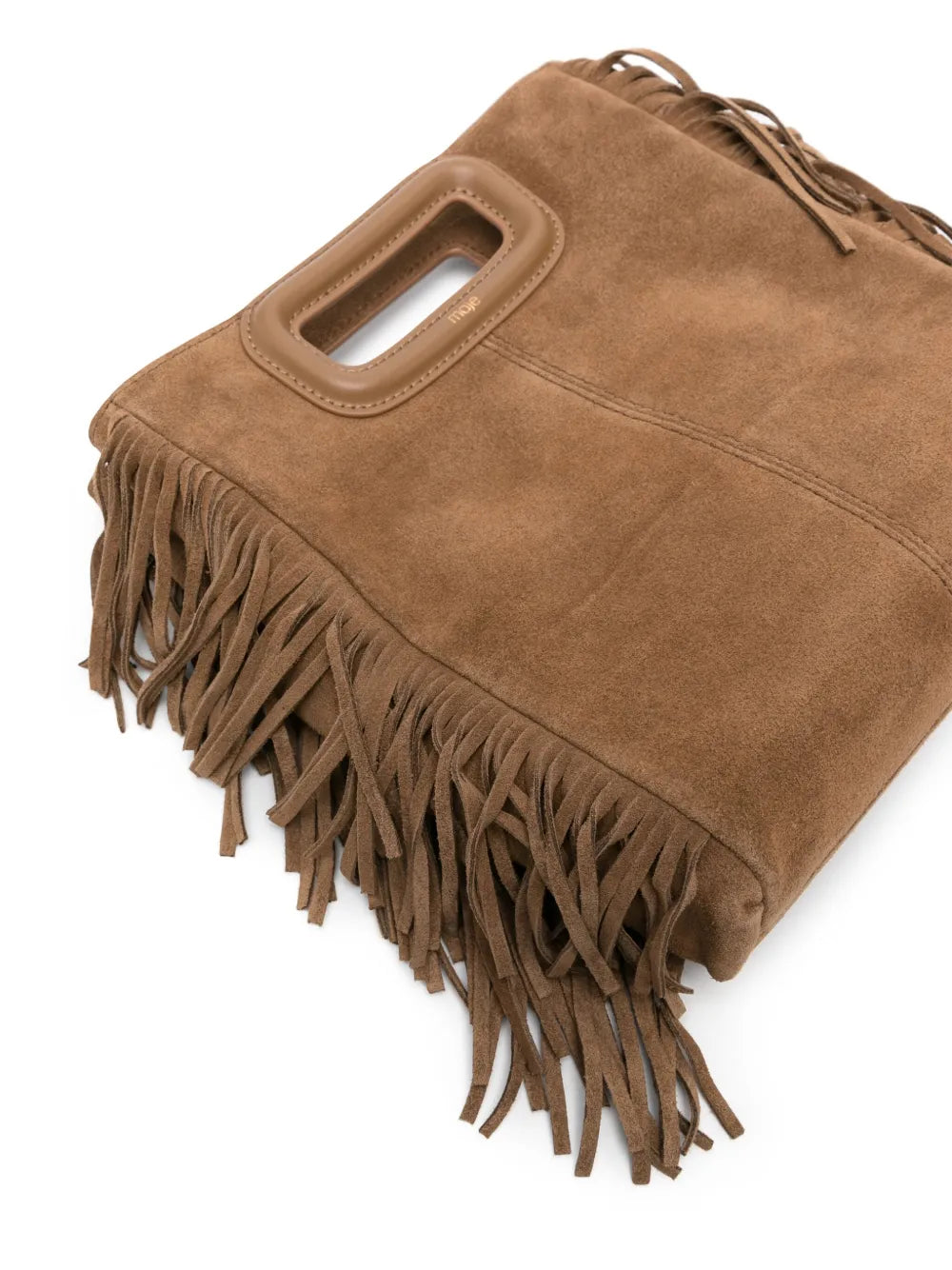 M fringed suede tote bag