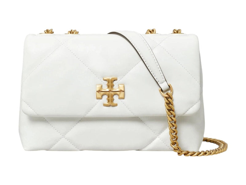 Tory Burch Kira Diamond Quilt Small Convertible Shoulder Bag Blanc