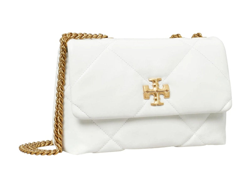 Tory Burch Kira Diamond Quilt Small Convertible Shoulder Bag Blanc