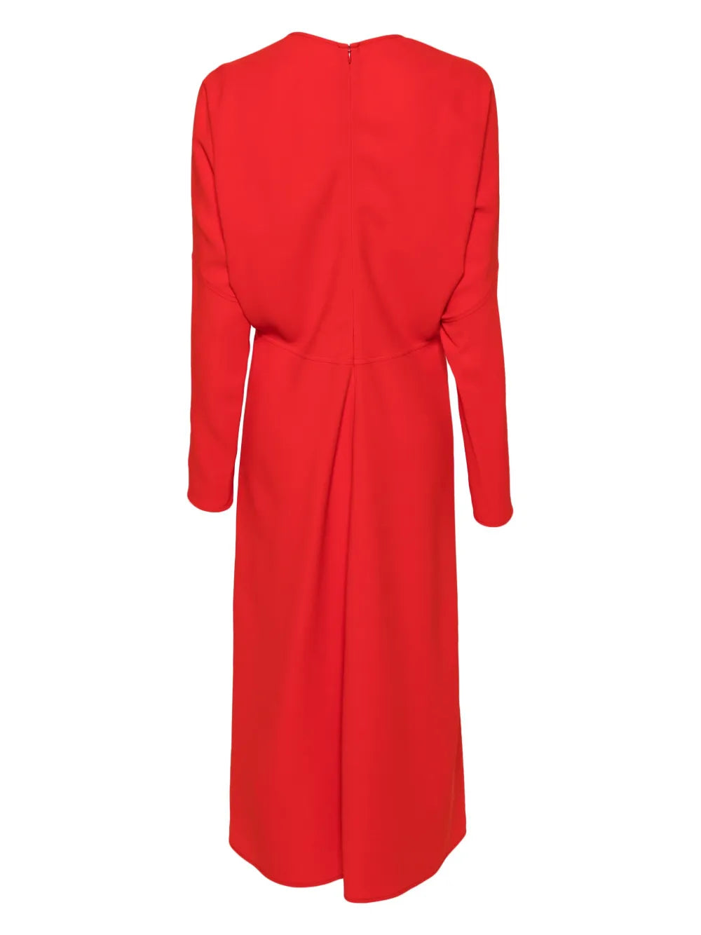 draped cady midi dress