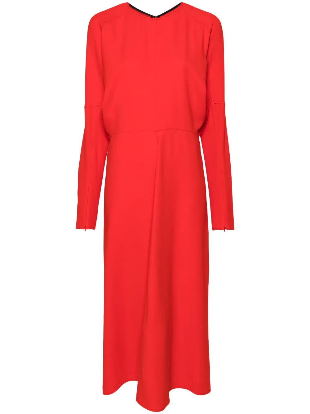draped cady midi dress