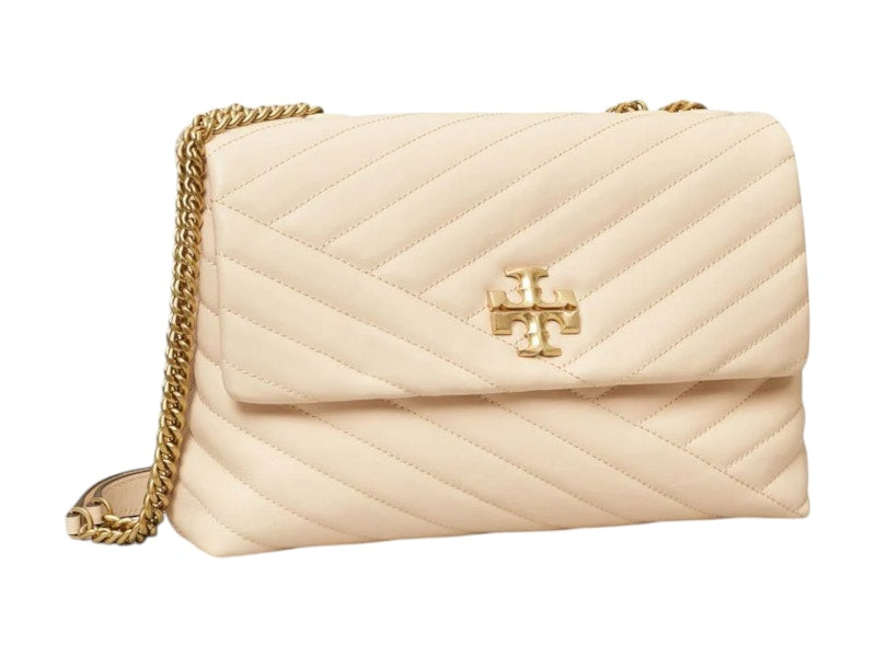 Tory Burch Kira Chevron Convertible Shoulder Bag New Cream