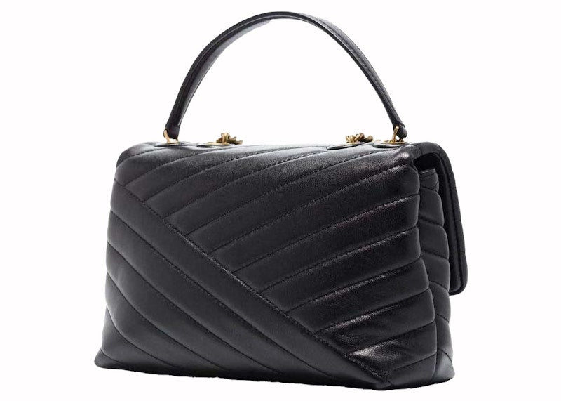 Tory Burch Kira Chevron Small Convertible Shoulder Bag Black