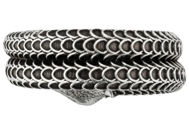 Gucci Garden Snake Ring Silver