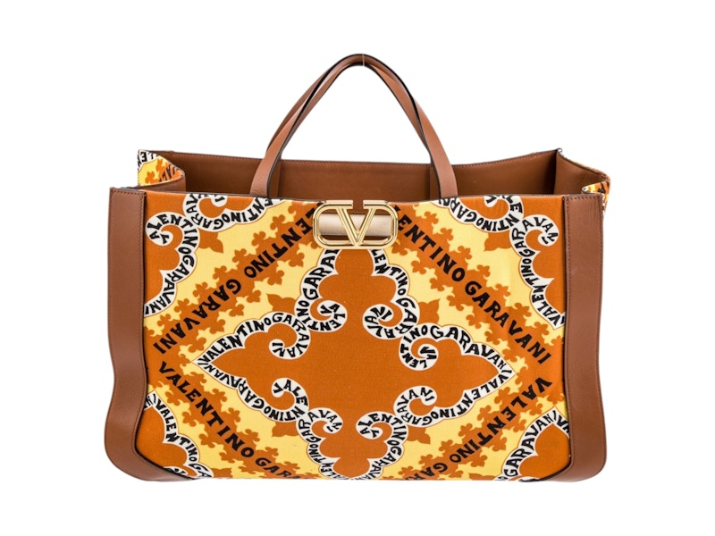 Valentino V'Logo Tote Bag Brown