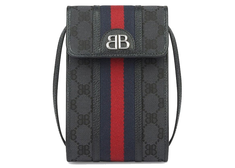 Gucci x Balenciaga The Hacker Project Phone Bag Black