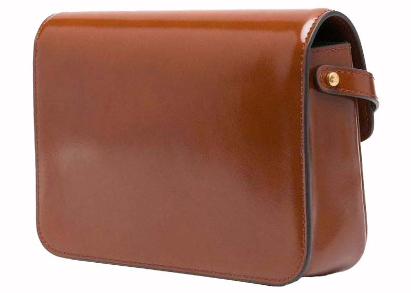 Tory Burch Robinson Spazzolato Shoulder Bag Dark Sienna