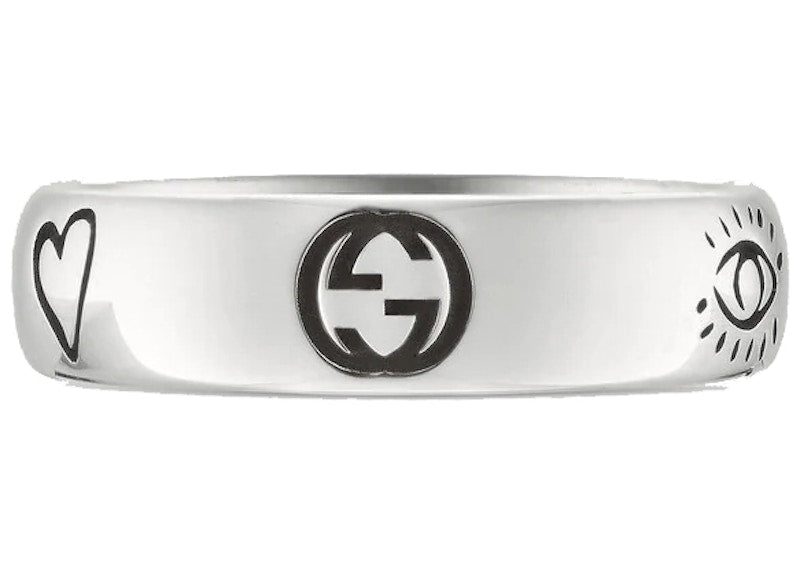 Gucci Blind For Love Ring Silver