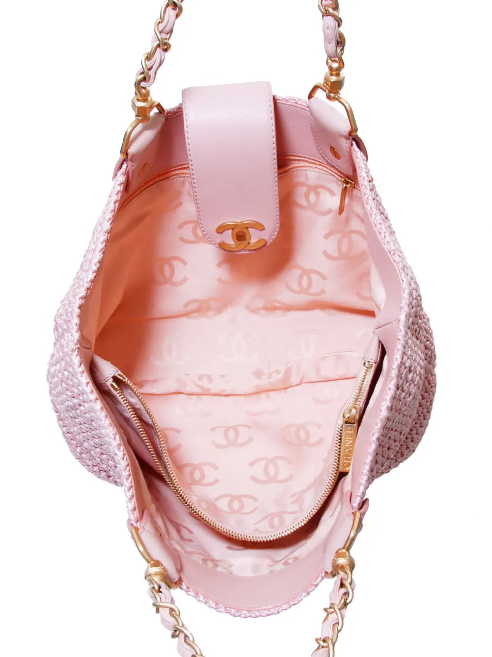 2005 CC raffia tote bag