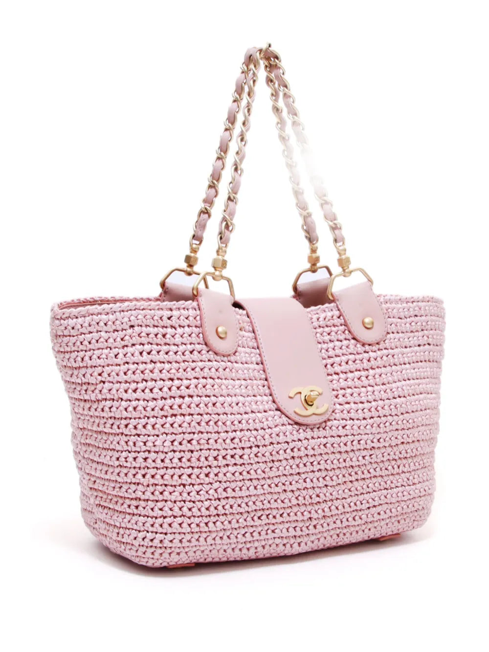 2005 CC raffia tote bag