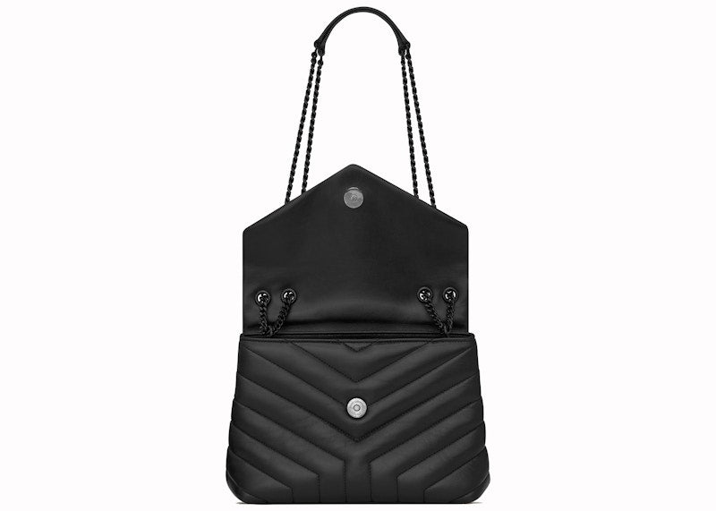 Saint Laurent Loulou Matelasse Calfskin Black-tone Small Black