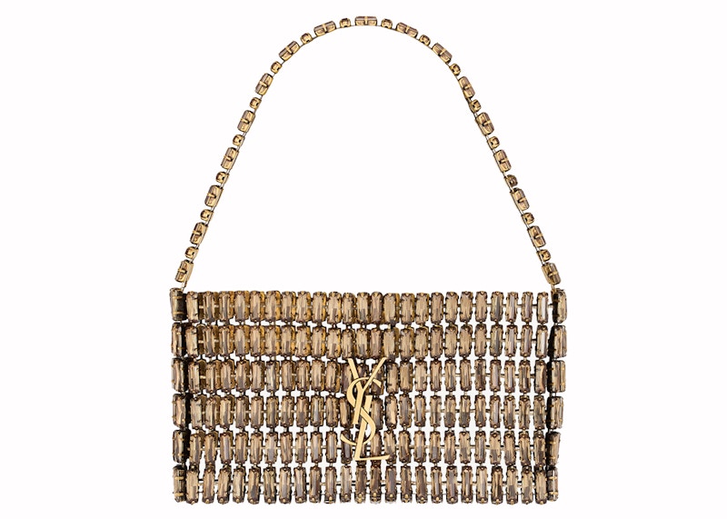 Saint Laurent Evening Bag in Crystals Walnut/Ebony