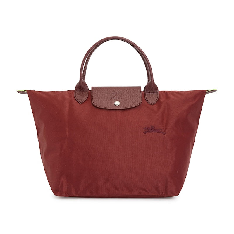 Longchamp Le Pliage Green M Tote Bag Wine