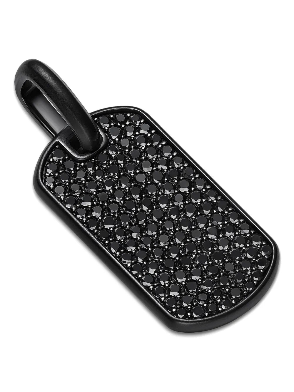sterling silver Chevron diamond tag (27mm)