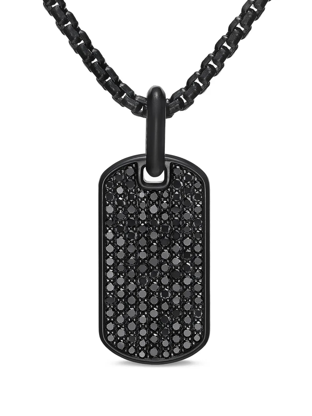 sterling silver Chevron diamond tag (27mm)