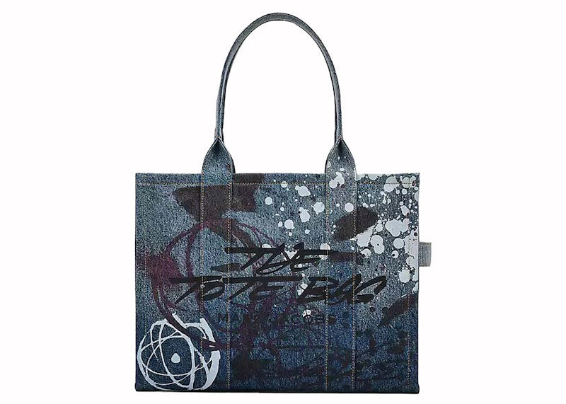 Marc Jacobs x Futura Denim Large Tote Bag Multicolor