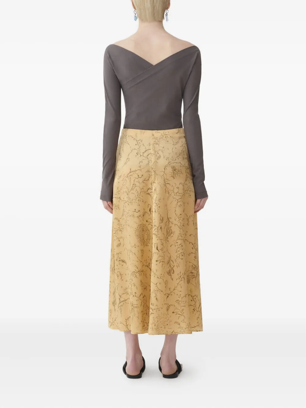Floral Print Midi Skirt