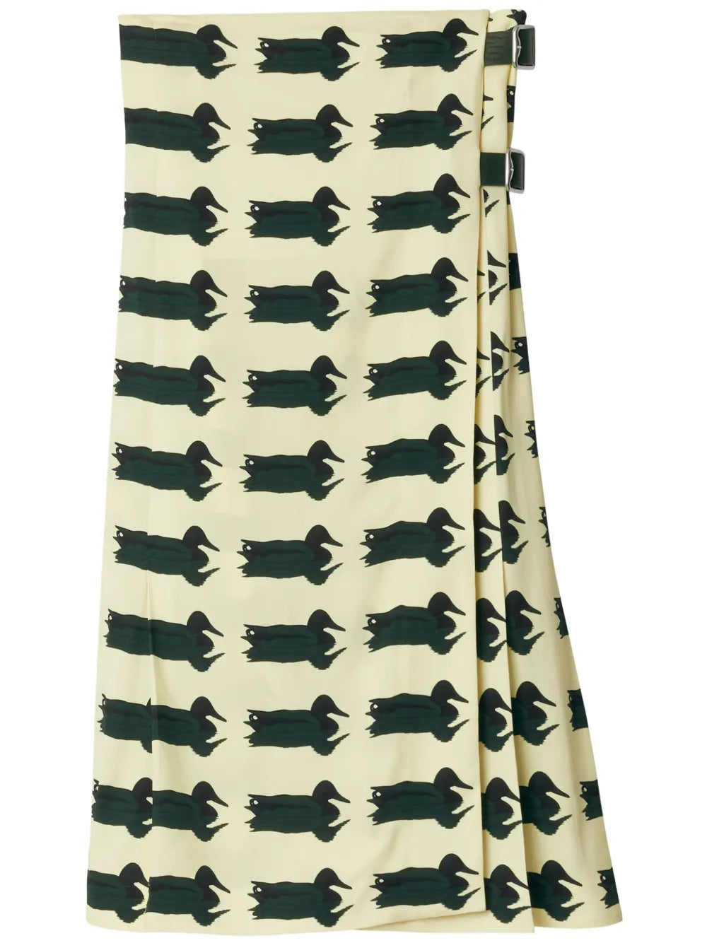 Duck-print kilt dress