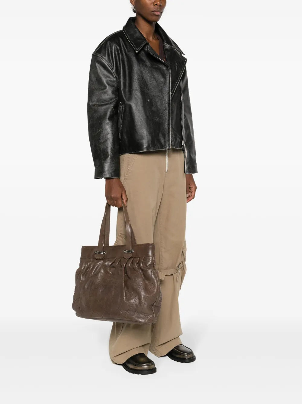 2006-2008 diamond-quilted leather tote bag