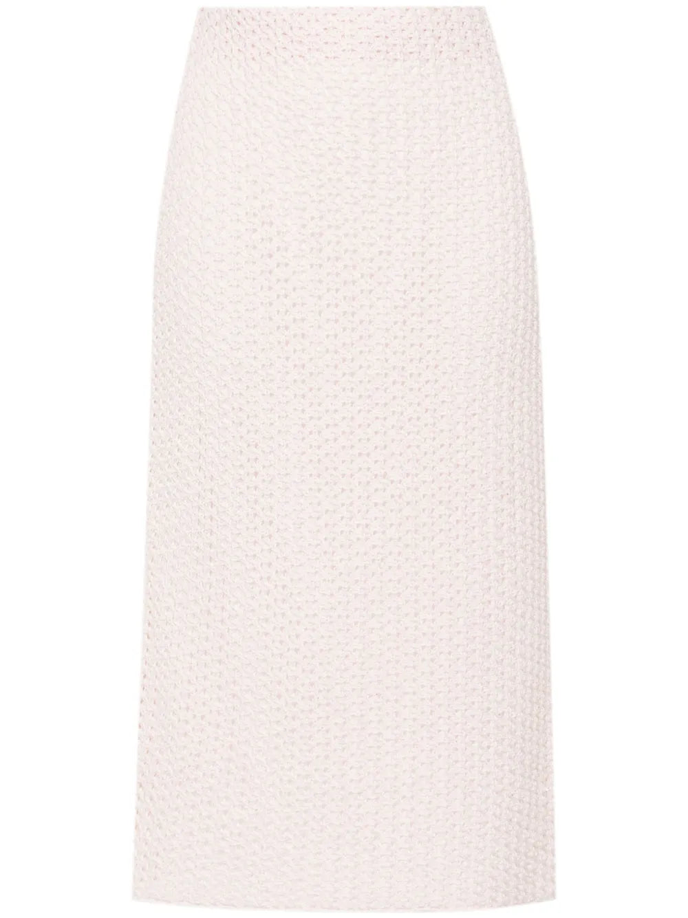 sequin-detail open-knit skirt
