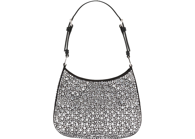 Prada Cleo Satin Bag With Appliques Metal