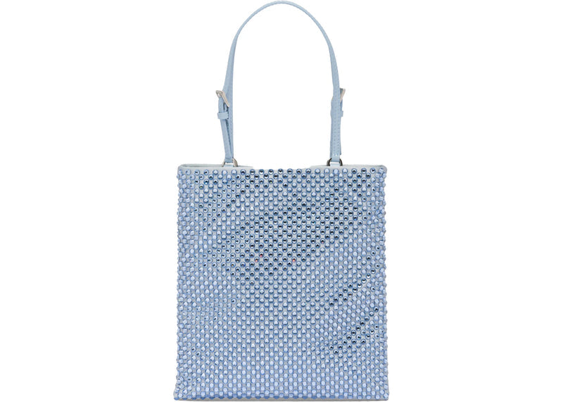 Prada Embellished Satin Handbag Celeste