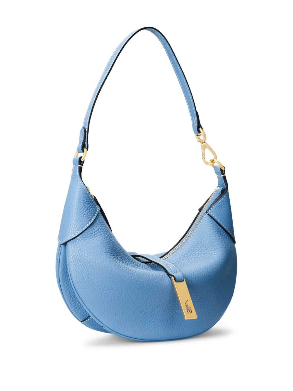 small logo-charm leather shoulder bag
