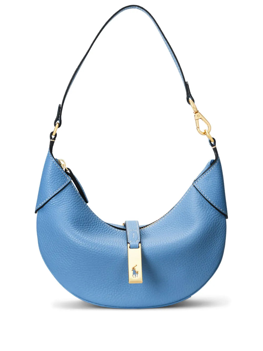small logo-charm leather shoulder bag