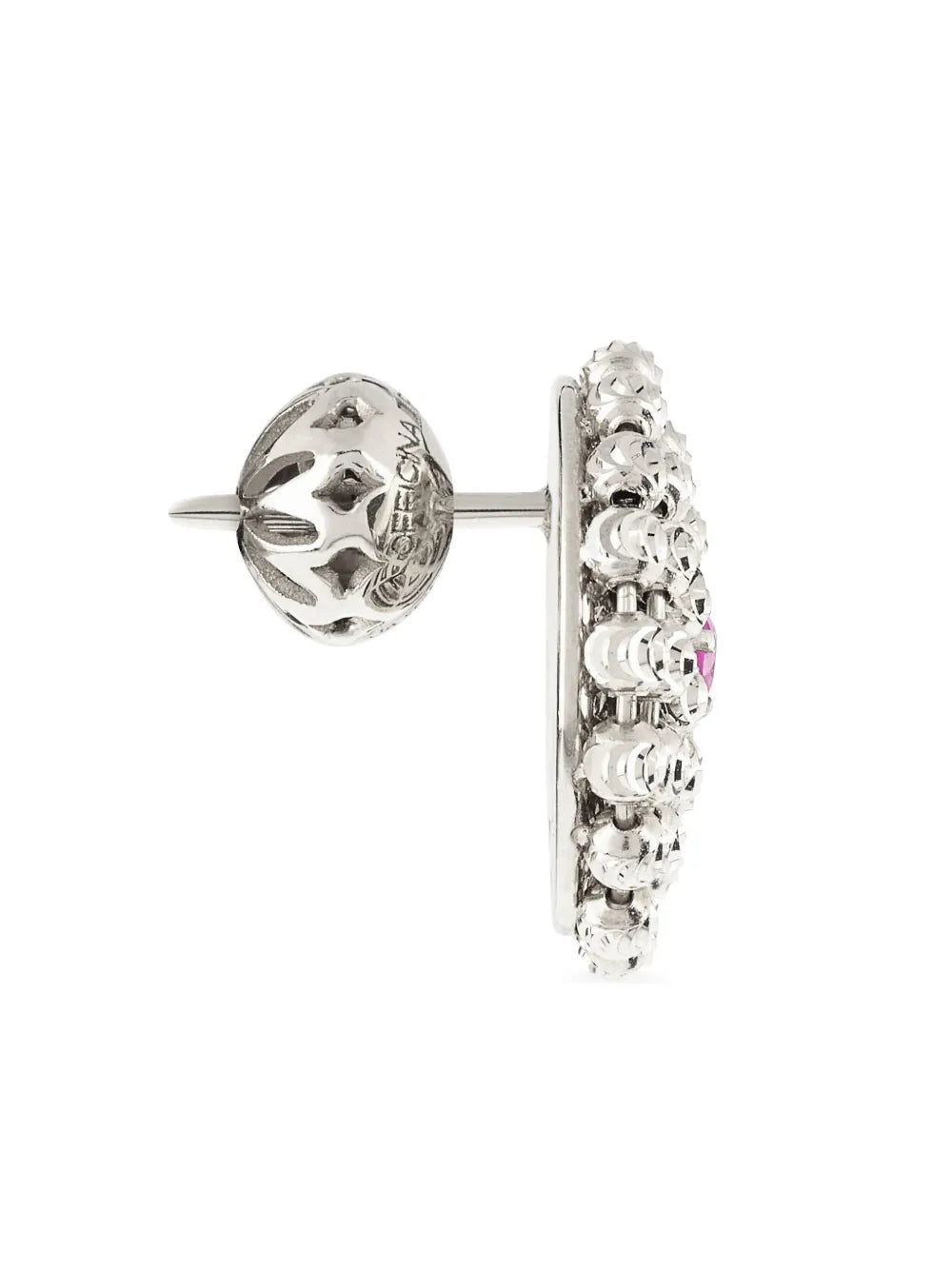 18kt white gold Mimosa sapphire earrings