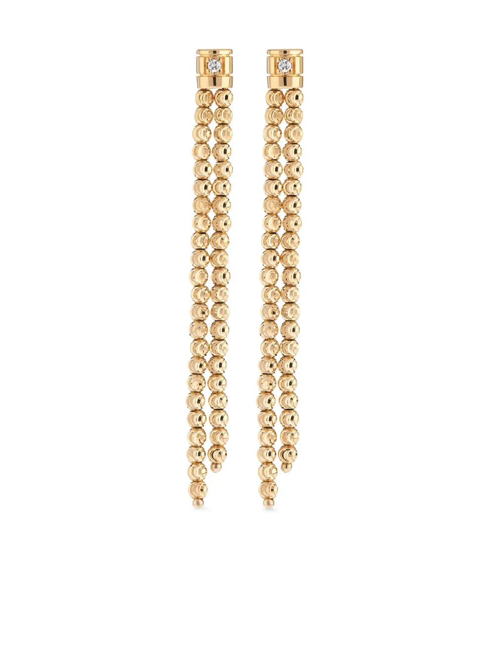 18kt yellow gold Moon diamond drop earrings
