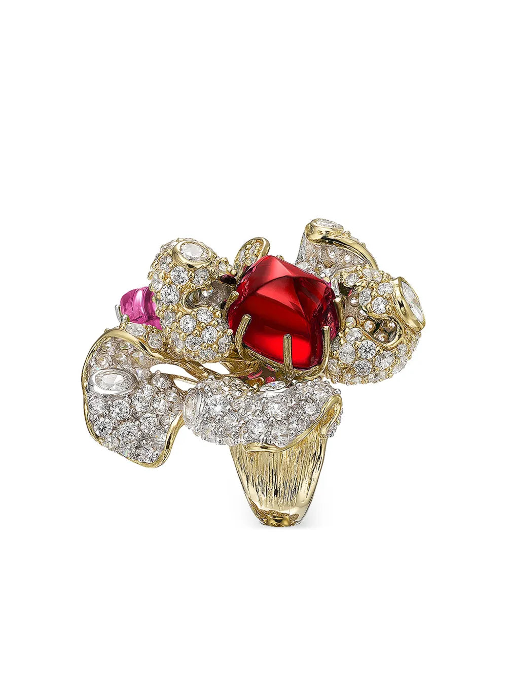 18kt gold vermeil Ruby Blossom gemstone ring