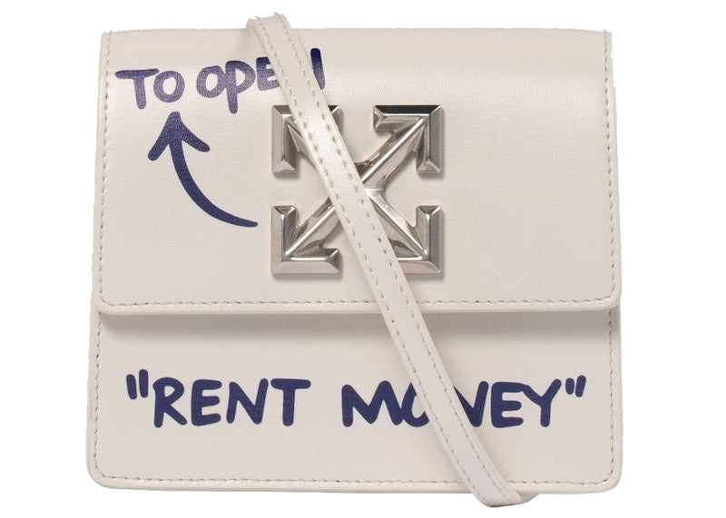 Off-White 0.7 Jitney Quote Bag Rent Money White