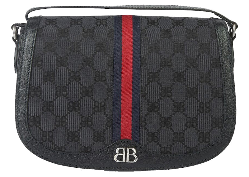Gucci x Balenciaga The Hacker Project Medium Shoulder Bag Black